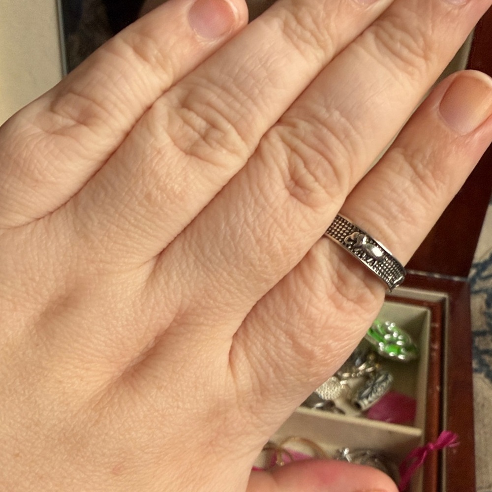 Elephant 🐘 Elegant Silver Band Ring